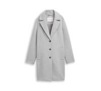 Wollmantel TOM TAILOR, Damen, Gr. XXL, grau (medium silber grau melange), Strick, Obermaterial: 75% Polyester, 21% Wolle, 2% Polyacryl, 2% Polyamid. Futter: 100% Polyester, meliert, casual, regular fi