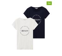 TOM TAILOR DENIM - T-Shirts im Doppelpack sky captain blue L
