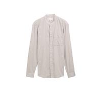 Tom Tailor Denim - Basic Fit Hemd mit Stehkragen tree green grid design - Gr. - M