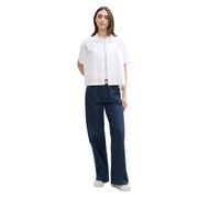 TOM TAILOR DENIM - Boxy Fit Bluse mit verdeckter Knopfleiste White L
