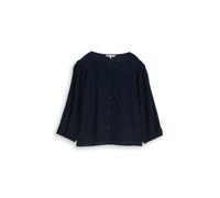 Denim Tom Tailor - Crinkle Bluse mit Knopfleiste sky captain blue - Gr. - M