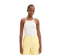 TOM TAILOR Denim Damen 1035368 Tanktop mit Rippstruktur, 10348-Gardenia White, XXL