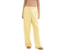 TOM TAILOR Denim Damen 1035433 Stoffhose mit weitem Bein, 31601-Soft Pale Yellow, XS