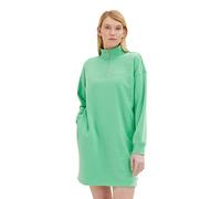 TOM TAILOR Denim Damen 1035444 Sweatkleid mit Stehkragen, 11052-Strong Green, XS