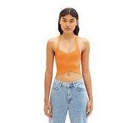 TOM TAILOR Denim Damen 1036516 Braclette Top, 31684-Bright Mango Orange, XL
