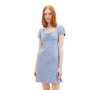 TOM TAILOR Denim Damen 1036598 Jerseykleid mit Muster, 31708-Mid Blue Butterfly Print, XS