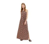 TOM TAILOR Denim Damen 1036843 Maxikleid mit Bindegürtel, 31952-Black Flower Print, XL