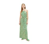 TOM TAILOR Denim Damen 1036843 Maxikleid mit Bindegürtel, 31953-Green Flower Print, M