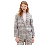 TOM TAILOR Denim Damen 1038026 Loose Fit Blazer mit Karomuster, 32456-rose Grey Check, XL