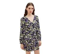 TOM TAILOR Denim Damen 1038129 Cropped Bluse mit Muster, 32418-lilac Green Flower Print, S