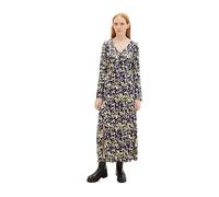 TOM TAILOR Denim Damen 1038149 Kleid mit Knopfleiste & Muster, 32418-lilac Green Flower Print, XL