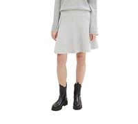 TOM TAILOR Denim Damen 1038743 Skater Mini-Rock, 32510-basic Light Grey Melange, XL