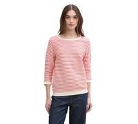 Tom Tailor Denim - Sweatshirt mit Streifenmuster red white structure stripe - Gr. - S