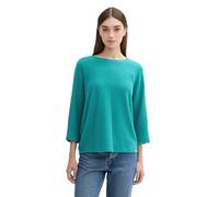 TOM TAILOR Denim Damen 1043090 Basic Longsleeve mit Struktur, 35914-jade Green, XL