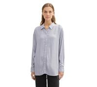 TOM TAILOR Denim Damen 1043165 Oversized Bluse mit Knopfleiste, 10658-Cement Grey Mélange, Small