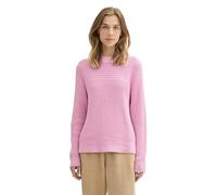 TOM TAILOR Denim Damen 1043705 Basic Strickpullover mit Struktur, 31646-Soft Summer Pink, M