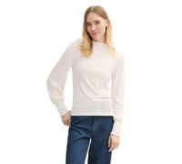 TOM TAILOR Denim Damen 1043945 Longsleeve T-Shirt, 10396-Marble Beige Melange, S