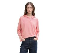 TOM TAILOR Denim Damen 1045411 Longsleeve T-Shirt, 37181-Small Red White Stripe, X-Large