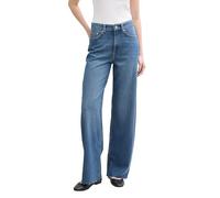 TOM TAILOR Denim Damen 1045649 Wide Leg Jeans, 10113-Clean Mid Stone Blue Denim, Large
