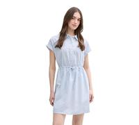 Denim Tom Tailor - Mini-Blusenkleid mit Streifenmuster white blue vertical stripe - Gr. - S
