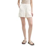 TOM TAILOR Denim Damen 1046843 Bermuda Shorts, 37833-White Olive Vertical Stripe, S