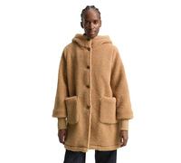 TOM TAILOR Denim Damen 1047541 Mantel aus Teddyfell, 38360-Cozy Camel Brown, XS