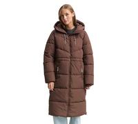 TOM TAILOR Denim Damen 1047550 Puffer-Mantel mit Kapuze, 38824-Soft Chocolate Brown, XL