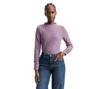 TOM TAILOR Denim Damen 1047847 Langarmshirt mit Raffärmeln, 39153-Dark Lavender Melange, XL