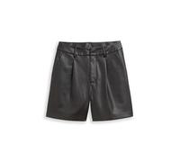 TOM TAILOR Denim Damen 1049314 Shorts in Lederoptik, 14482-Deep Black, XXL