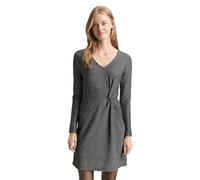 Tom Tailor Denim Minikleid Fitted – Glitzer-Effekt, V-Ausschnitt, Schwarz Gr. S