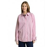 Tom Tailor Denim Oversized Hemdbluse aus reiner Baumwolle in Pink, Größe M