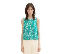 TOM TAILOR Denim Damen Basic Blusen-Top mit Allover Print, abstract green dot print, M