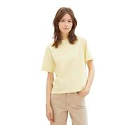 Tom Tailor Denim Damen Basic Boxy T-Shirt, 34585 - Light Yellow, XXL