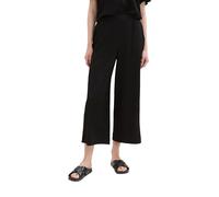 TOM TAILOR Denim Damen Basic Culotte Hose mit Struktur, deep black, M