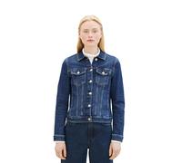 Jeansjacke TOM TAILOR DENIM Gr. XXL, blau (used mid stone blue denim) Damen Jacken Jeansjacken im klassischen Look und mit Stretch (31835950-XXL)