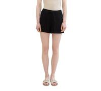 TOM TAILOR Denim Damen Basic Leinen-Shorts, deep Black, S