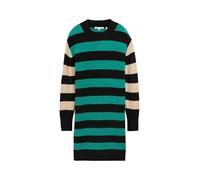 TOM TAILOR Denim Damen Basic Mini-Strickkleid,35937 - Green Black Stripe, S