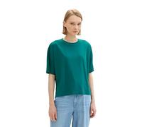 TOM TAILOR Denim Damen Basic Oversized T-Shirt, Rough Green, M