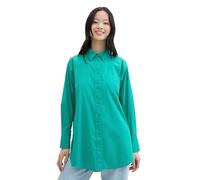 TOM TAILOR Denim Damen Basic Poplin Hemdbluse, bright green, XS