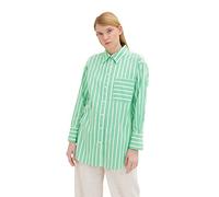 Tom Tailor Denim CHEST POCKET S Vertical Green White Stripe 31188 (787344) Grün S