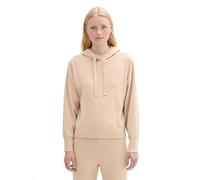 TOM TAILOR Denim Damen Basic Strick-Hoodie,19663 - Light Camel Melange, L