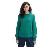 TOM TAILOR Denim Damen 1043309 Basic Strickpullover mit Raglan-Ärmeln, 35914-Jade Green, XX-Large
