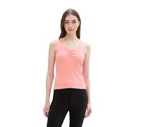TOM TAILOR Denim Damen Basic Tanktop mit Raffung, shell pink, XS