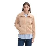 Denim Tom Tailor - Teddy-Jacke mit Stehkragen caramel beige - Gr. - S