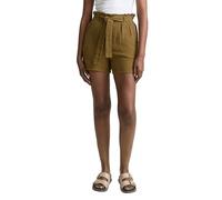 Tom Tailor Denim Damen Bermuda Shorts Musselin Relaxed – golden-olivgrün – Gr. S