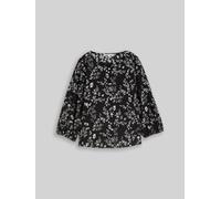 TOM TAILOR DENIM Damen Bluse mit Blumenmuster, schwarz, Geblümt, Gr. S