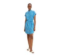 TOM TAILOR Denim Damen Blusenkleid mit Allover-Print 1031755, 29870 - Blue Wave Print, L