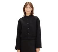 TOM TAILOR Denim Damen Boucle Blazer Jacke mit Brusttasche , deep black, L
