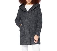 TOM TAILOR Denim Damen Bouclé-Mantel mit breitem Kapuzenkragen