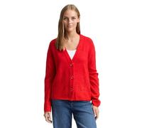Tom Tailor Denim - Cardigan mit V-Ausschnitt brilliant red - Gr. - M